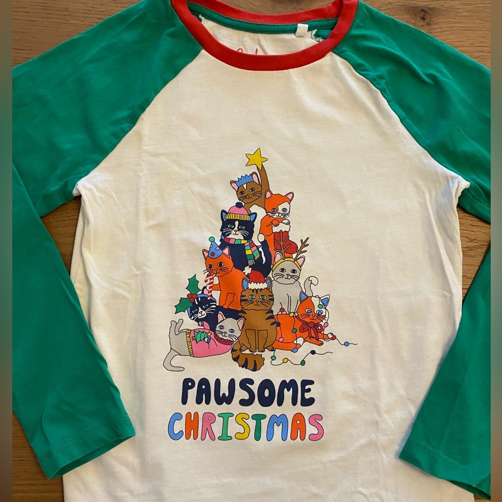 Mini Boden Christmas long sleeve tee.  Kids size 9-10